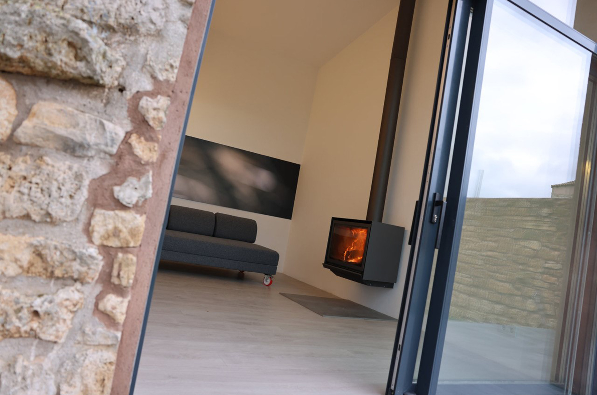 Cerramiento para merendero minimalista